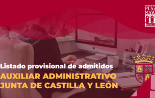 admitidos y excluidos para Auxiliar Administrativo JCyL