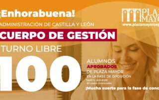 Aprobados Cuerpo de Gestión de Castilla y León con Academia Plaza Mayor