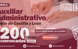 Convocatoria Auxiliar Administrativo de la Junta de Castilla y León 200 plazas