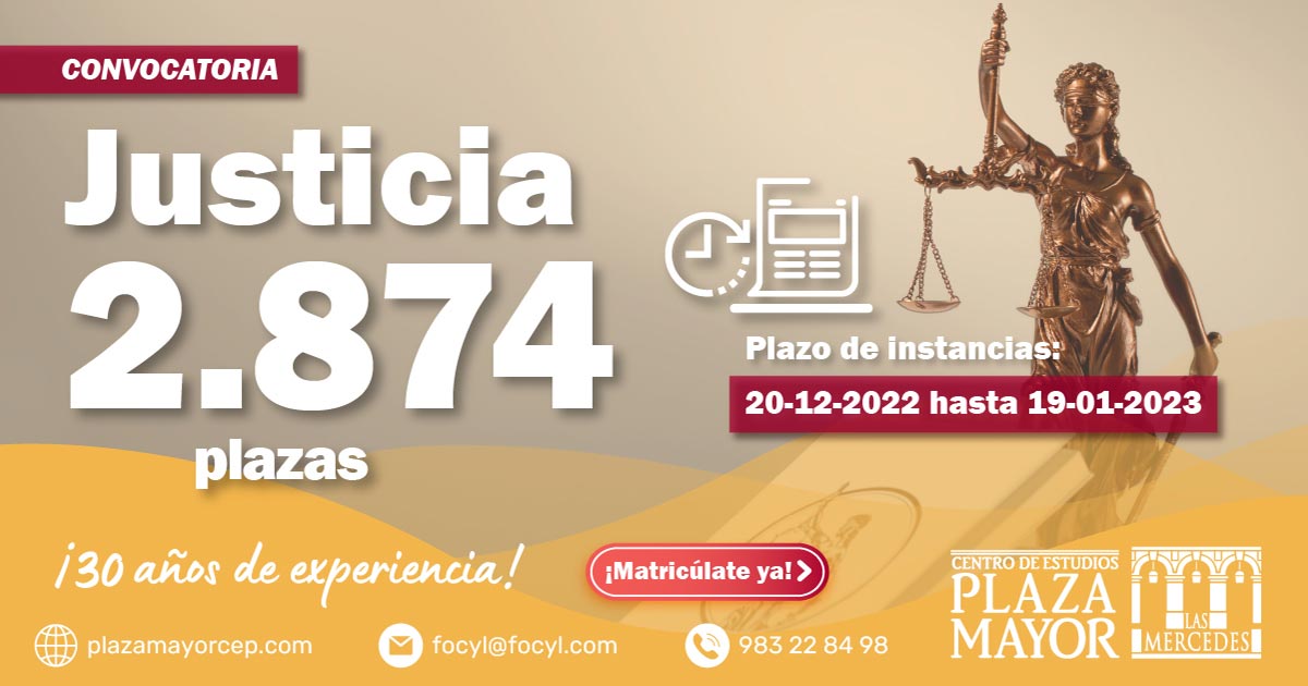 Convocatoria oposicion Administracion de Justicia 2022