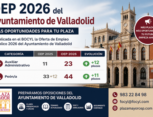 OEP 2026 del Ayuntamiento de Valladolid: nuevas plazas de Auxiliar Administrativo y Peón/a